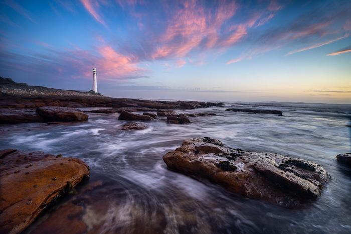 Sunset at Slangkop lighthouse, Cape Town. 1,3 second at f13 on ISO 100. Photo Jay Caboz Image