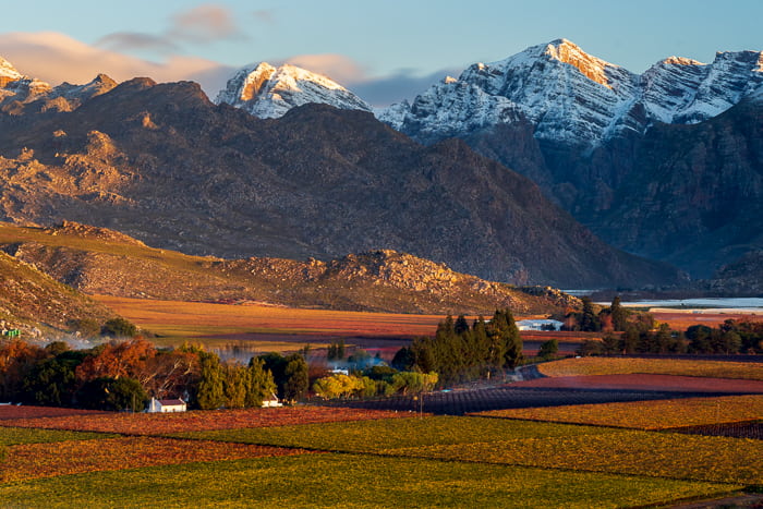Snow-capped mountains in the Hex River Valley, the opposite side of the Matroosberg Reserve. Shot at 75mm 20 seconds at f/14 ISO 100 Image