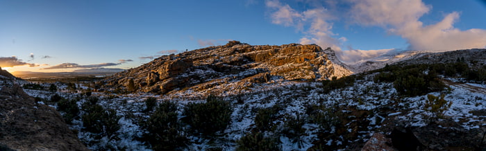 Panoramic stich of the Matroosberg valley at sunset. Photo Jay Caboz Image