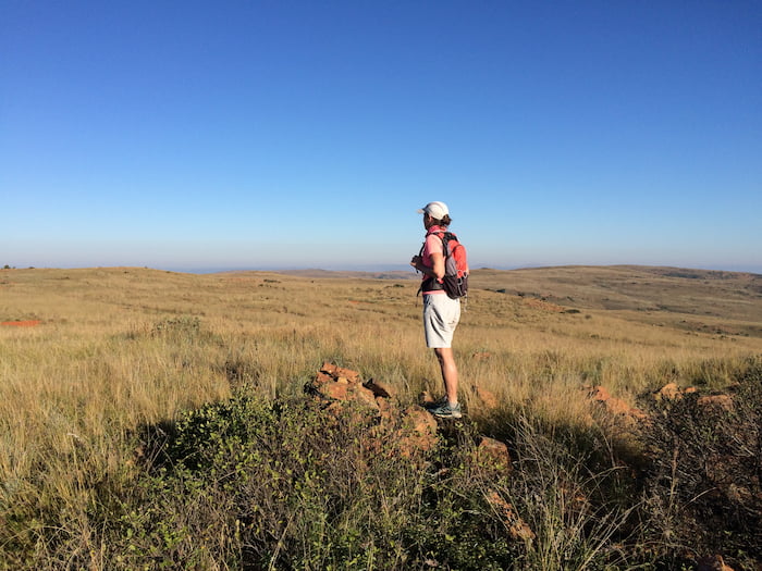 Fiona enjoys the view from the top of Gauteng Image