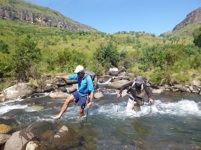 Spicy river crossing on the way back to Injisuthi Image
