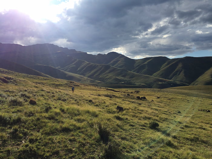 Descending Kwaduma as the clouds gather Image