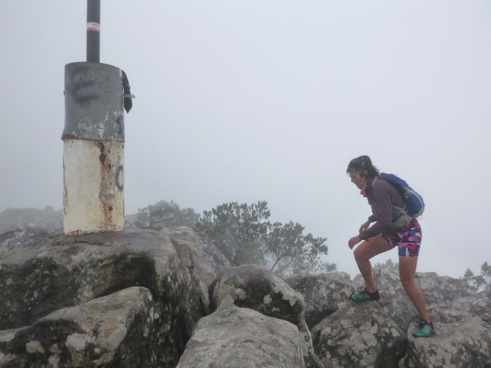 Braving strong winds to tag Devil's Peak Image