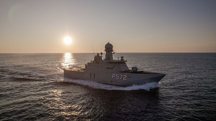 Danish Navy ship following whale activists