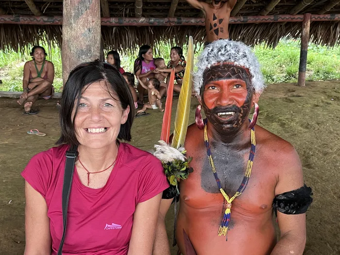 Yanomami Warriors Posing for Photo