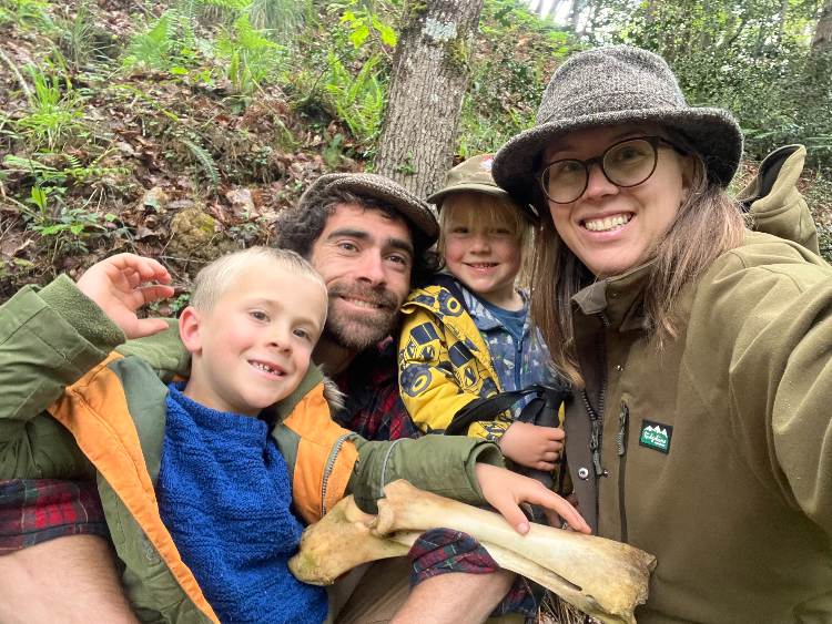 The author's family posing for a family picture.